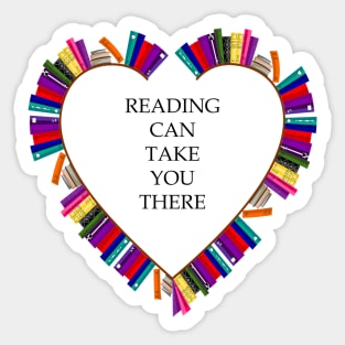 Reading Quote & Cute Graphic Design, Book Lover Back to School Book Lover's Day Sticker